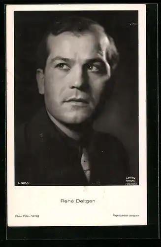 AK Schauspieler René Deltgen mit ernstem Blick