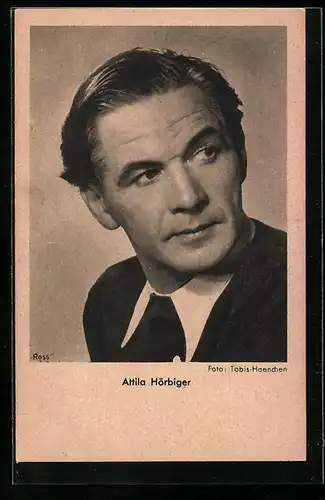 AK Schauspieler Attila Hörbiger im Portrait