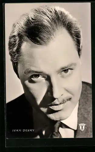 AK Schauspieler Ivan Desny mit Bart