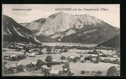 AK Alt-Aussee, Ortsansicht mit der Trisselwand