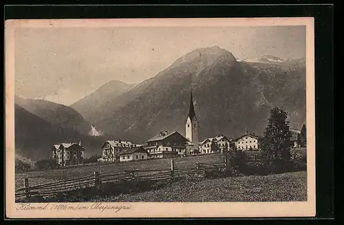 AK Krimml, Ortsansicht mit Kirche