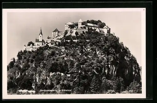 AK Hochosterwitz, Ortsansicht mit Burg