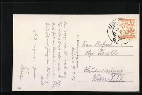 AK Kufstein, Ortsansicht mit Kirche