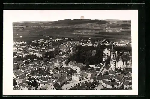 AK Gross-Siegharts, Fliegeraufnahme des Ortes