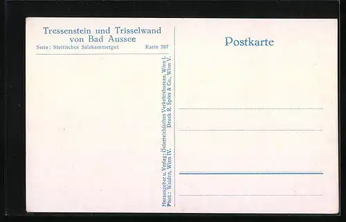 AK Bad Aussee, Ortsansicht mit Tressenstein und Trisselwand