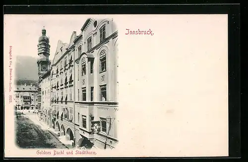 AK Innsbruck, Goldnes Dachl und Stadtthurm