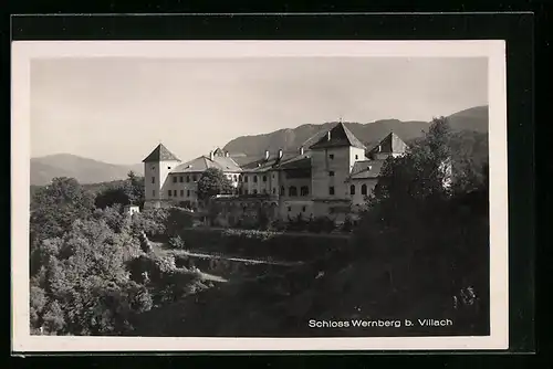 AK Villach, Blick zum Schloss Wernberg