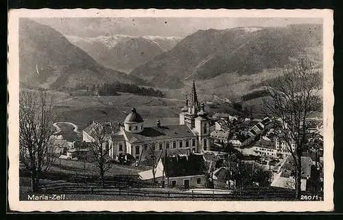 AK Maria-Zell, Ortsansicht aus der Vogelschau