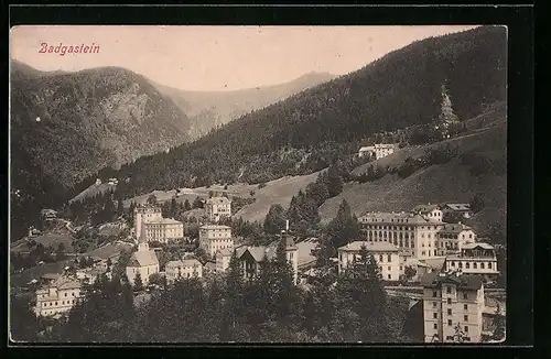 AK Badgastein, Totalansicht aus der Vogelschau