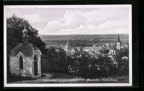 AK Amstetten /Niederdonau, Ortsansicht von einer Anhöhe aus
