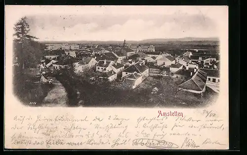 AK Amstetten, Panoramablick vom Berg