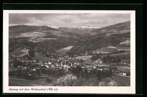 AK Aspang, Ortsansicht gegen Hochwechsel