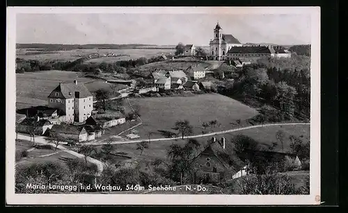 AK Maria Langegg i. d. Wachau, Teilansicht mit Kloster