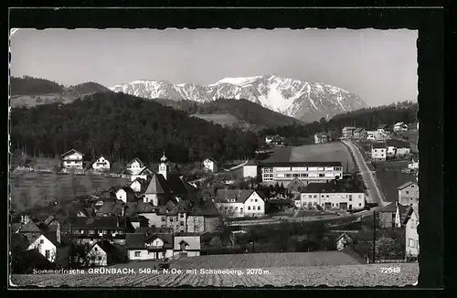 AK Grünbach, Sommerfrische mit Schneeberg