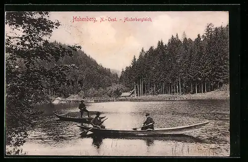 AK Hohenberg, Paddelboote auf dem Hinterbergteich