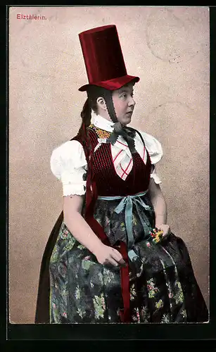 AK Hübsche Elztälerin in eleganter Volkstracht