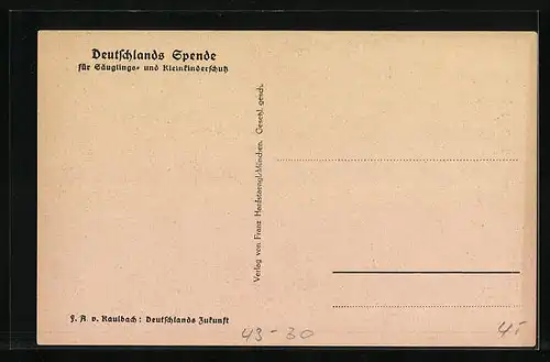 AK Deutschlands Zukunft, Kleinkinder, Gemälde