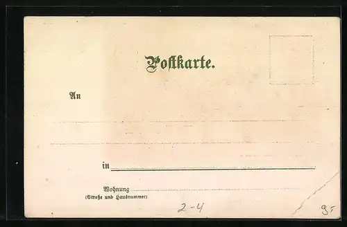 Lithographie Das Postwesen, Brandenburgische Post, Postkutsche und Postillon mit Posthorn