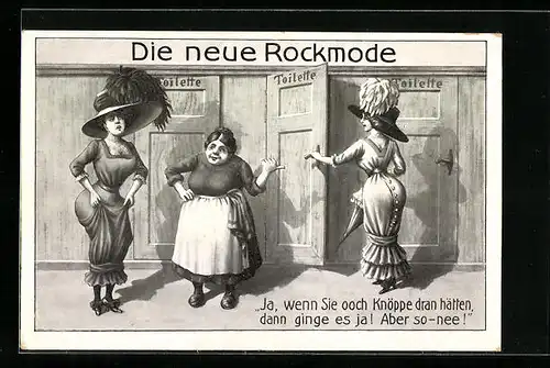 AK Toilettenfrau ist fassungslos über neue Rockmode ohne Knöpfe