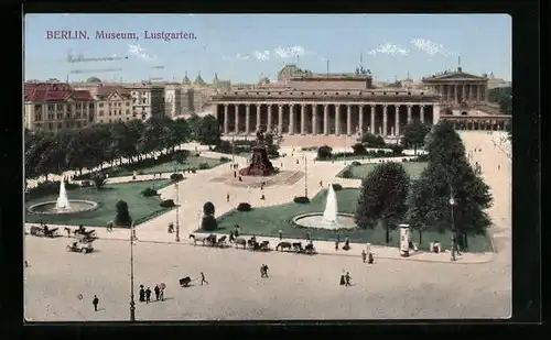 AK Berlin, Museum und Lustgarten aus der Vogelschau