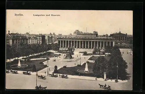 AK Berlin, Lustgarten und Museum von oben gesehen