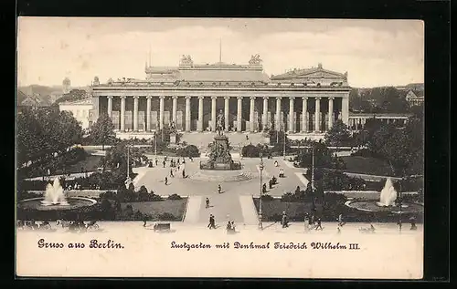 AK Berlin, Lustgarten mit Denkmal Friedrich Wilhelm III.