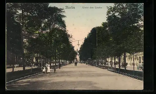 AK Berlin, Unter den Linden, Promenadenpartie