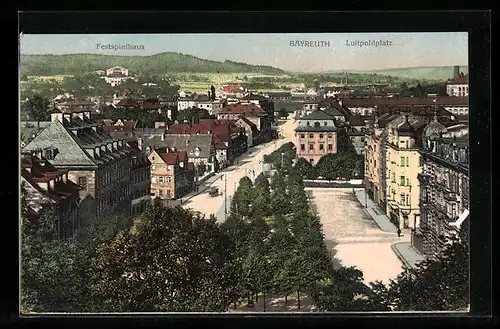 AK Bayreuth, Teilansicht mit Festspielhaus