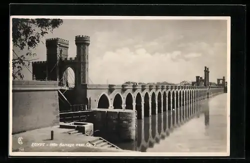 AK Cairo, Nile Barrage near Cairo