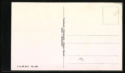 Ölgemälde-Imitations-AK Imita / A.S.-M. Leipzig Nr. 569: Boot in den Wellen bei Sturm