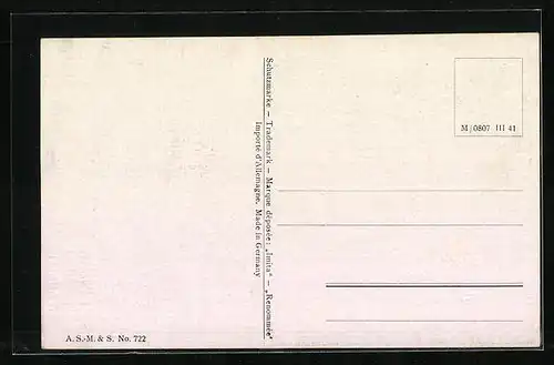 Ölgemälde-Imitations-AK Imita / A.S.-M. Leipzig Nr. 722: Weinglas mit Pfirsichen und Weintrauben neben Kessel