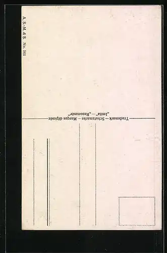 Ölgemälde-Imitations-AK Imita / A.S.-M. Leipzig Nr. 561: Liebespaar an einer Säule