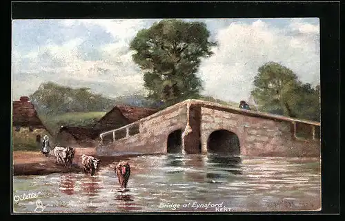 Künstler-AK Raphael Tuck & Sons Nr. 7129: Kent, Bridge at Eynsford