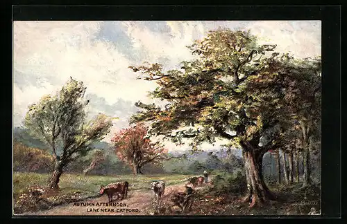 Künstler-AK Raphael Tuck & Sons Nr. 1533: Lane near Catford, Autumn Afternoon
