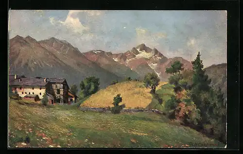 Künstler-AK Raphael Tuck & Sons Nr. 893: Berglandschaft mit Häusern