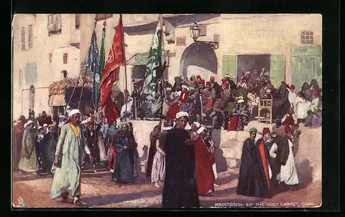 Künstler-AK Raphael Tuck & Sons Nr. 7204: Cairo, Procession of the Holy Carpet