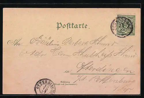 Lithographie Roth a. See, Ortsansicht, Musdorf, Landturm