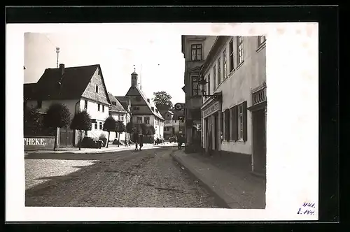 Foto-AK Nastätten, Strassenpartie mit Gasthaus und Rathaus