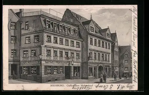 AK Augsburg, Gasthof zum Mohrenkopf