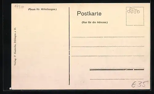 AK Dillingen a. D., Kolonialwarengeschäft von Johann Glaser