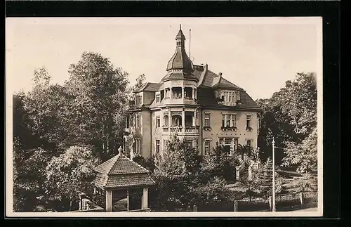 Foto-AK Dresden-Blasewitz, Villa Emserallee 14, Goetheallee