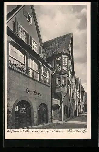 AK Hirschhorn a. Neckar, Hauptstrasse, Gasthaus Zur Krone