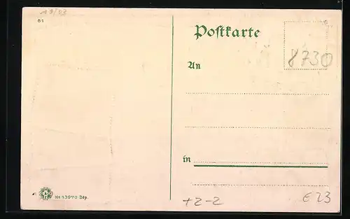 AK Bad Kissingen, Konversationshaus und Kurgarten, Briefmarken, Wappen