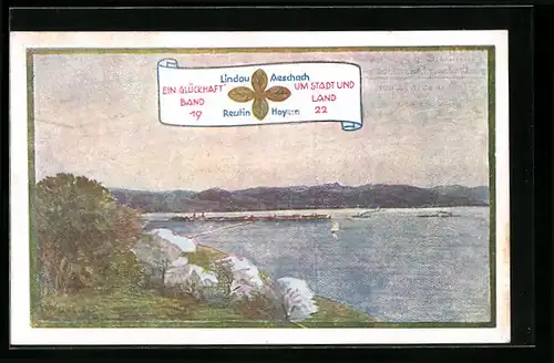 Künstler-AK Lindau, Lindauer Vereinigungsfeier 1922, Festpostkarte