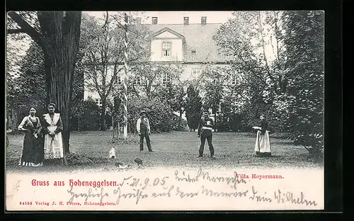 AK Hoheneggelsen, Villa Hoyermann mit Garten