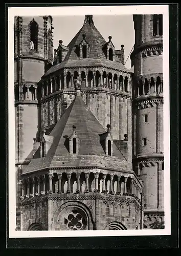 Foto-AK Deutscher Kunstverlag, Nr. 28, Walter Hege: Worms, Westbau des Doms, um 1230