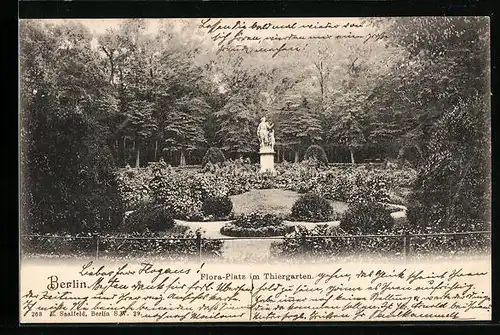 AK Berlin, Flora-Platz im Thiergarten