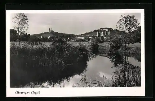 AK Ellwangen /Jagst, Ortsansicht aus der Ferne