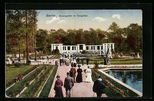 AK Berlin, Rosengarten im Tiergarten