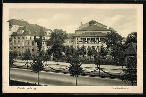 AK Berlin-Charlottenburg, Schiller-Theater mit Strasse